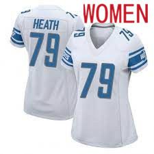 Women Detroit Lions #79 Joel Heath White Nike Game NFL Jersey->women nfl jersey->Women Jersey
